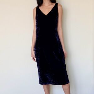 Banana Republic Purple Velvet Shift Dress